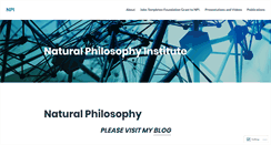 Desktop Screenshot of naturalphilosophyinstitute.org